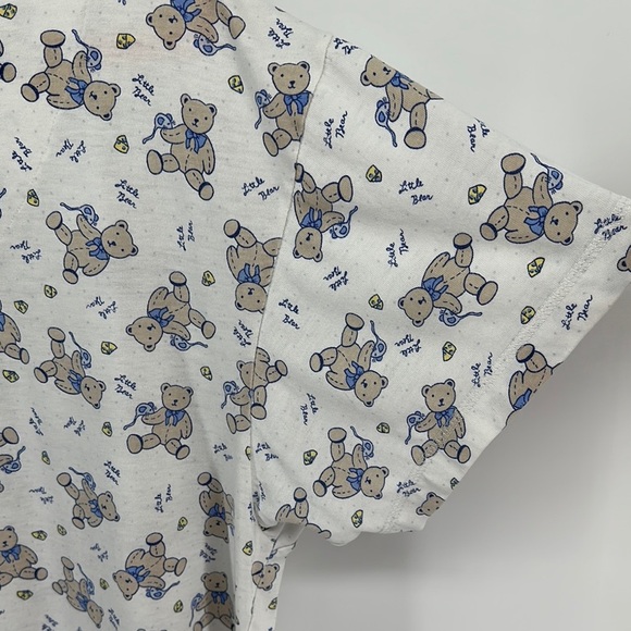 VTG Laura Tyler Cozy Gray and Blue Night Gown for Relaxing Nights Sz Large - Picture 11 of 12